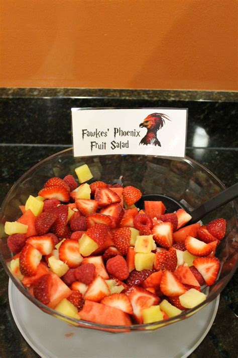 Fawkes Phoenix Fruit Salad Harry Potter Birthday Harry Potter