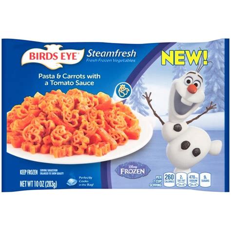 Birds Eye Disney Frozen Pasta & Carrots with a Tomato Sauce Birds Eye ...