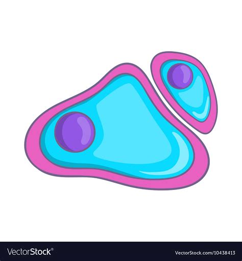 Cell nucleus icon cartoon style Royalty Free Vector Image