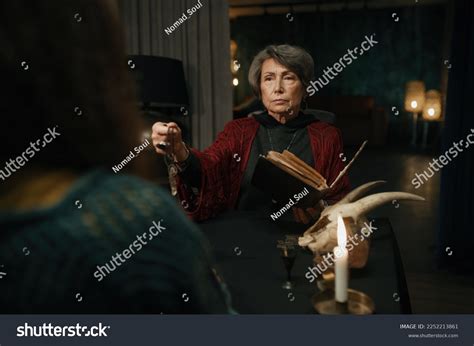 Gypsy Reading Spell Client Using Witchcraft Stock Photo 2252213861