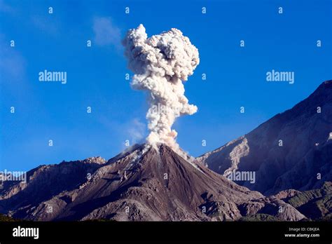 December 12 2005 Eruption Of Ash Cloud From Santiaguito Dome Complex