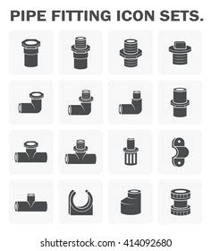 Pvc Plastic Pipe Fitting Vector Icon Stock Vector Royalty Free