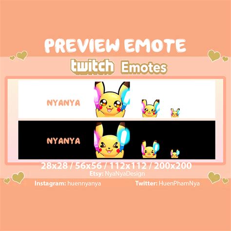 Pokemon Pikachu Emote Cheer Light Sticks Animated Emote For Your