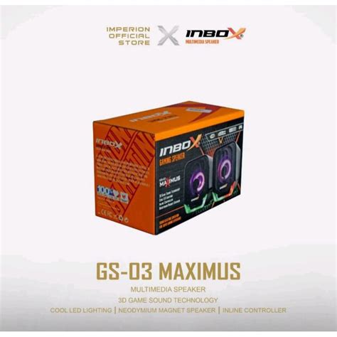 Jual Speaker Imperion INBOX GS 03 MAXIMUS Gaming RGB Shopee Indonesia