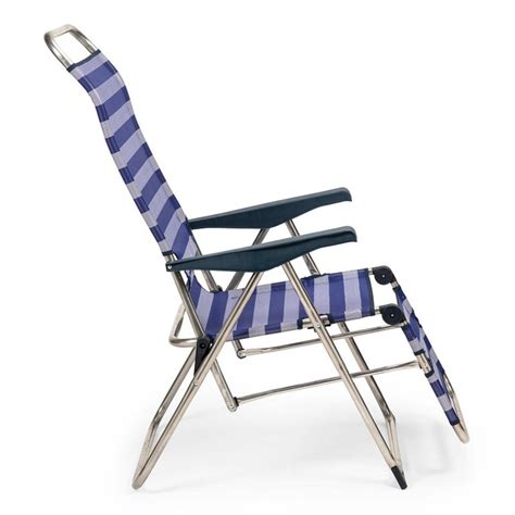 Chaise De Plage Relax Positions Solenny Avec Dossier Anatomique Bleu