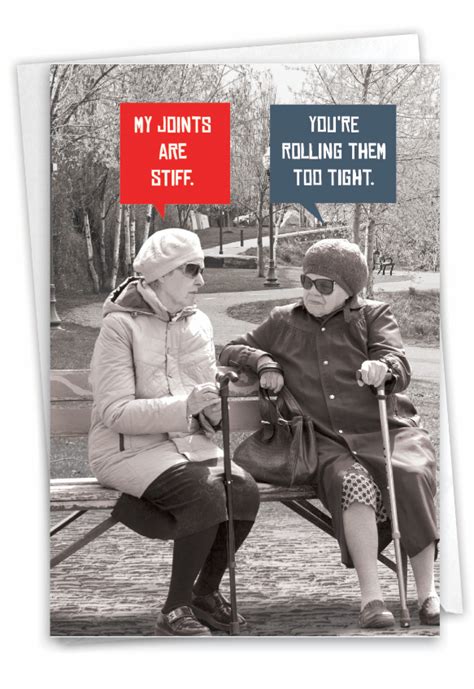 Unlit Stiff Joints Hysterical Birthday Greeting Card