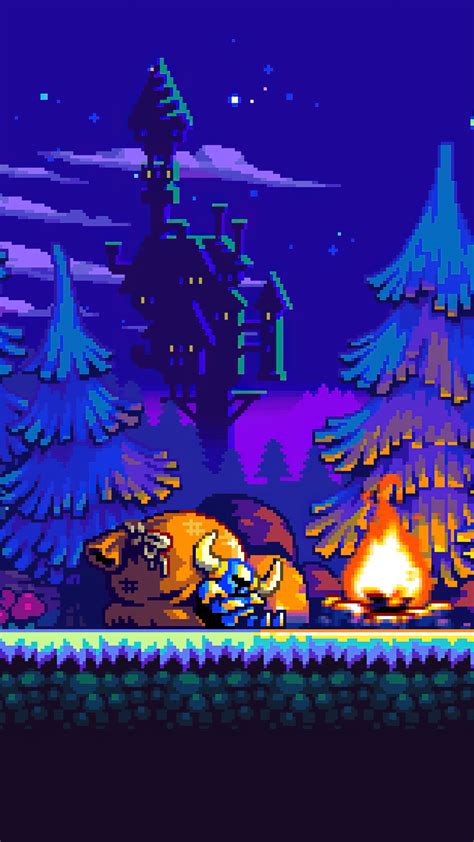 Shovel Knight Bonfire Pixel Art 4k 4580h Wallpaper Pc Desktop