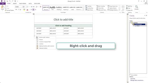 Infopath Add Sections To A Form Youtube