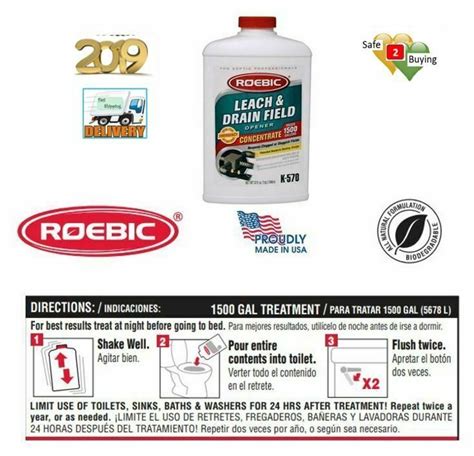 Roebic K Q Biodegradable Leach And Drain Field Opener Concentrate