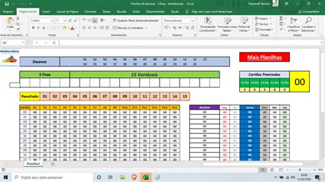 Planilha Lotofácil Jogando 20 Dezenas 5 Fixas Brinde 14