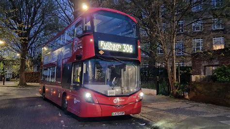 FULL JOURNEY LONDON BUS 306 ACTON VALE FULHAM SAND S END LV73FHM