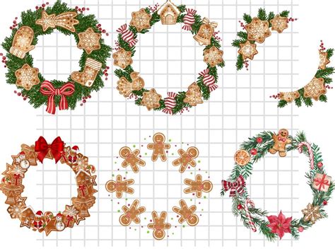 Christmas Wreath Svg Bundle Holly Wreath Svg Christmas Decor Svg