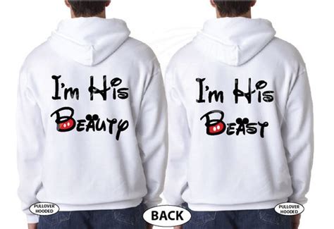 Lgbt Gay Matching Couple I M His Beauty And I M His Beast Vacation Mens V Neck Tshirt Honeymoon