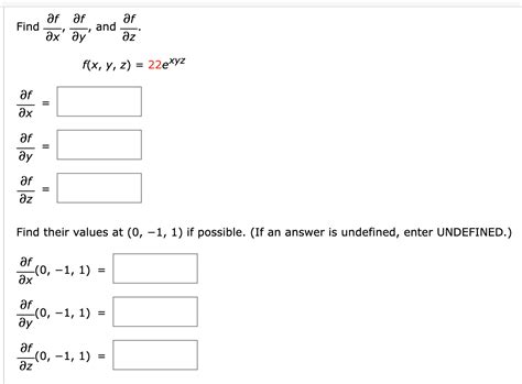 Solved Find ∂x∂f ∂y∂f And