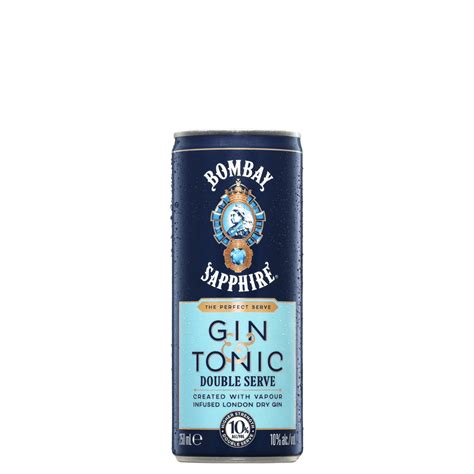 Buy Bombay Sapphire Double Serve Gin And Tonic Cans 250ml Red Bottle