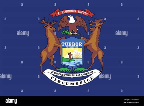 Michigan State Flag Stock Vector Image And Art Alamy