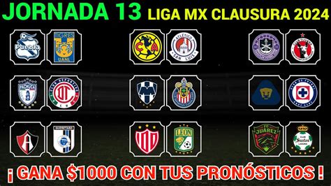 PRONÓSTICOS JORNADA 13 Liga MX CLAUSURA 2024 YouTube