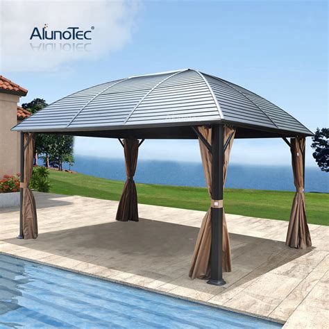 Customized Outdoor Patio Windproof Metal Pavilion Pergola Garden Canopy