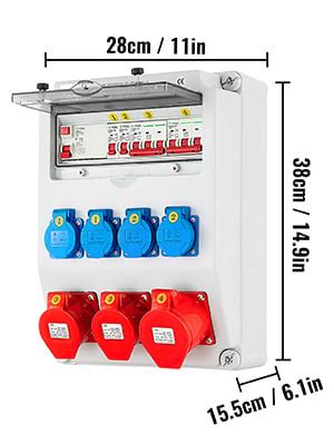 Vevor Coffret De Chantier Monophase A Repartiteur De Courant