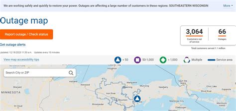 We Energies power outage map updated - We Energies News