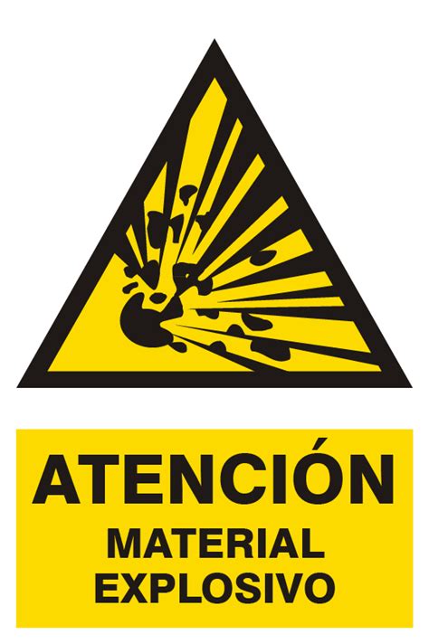 Señaletica De Atención Material Explosivo Industria Eléctrica