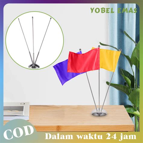 Stand Tiang Bendera Meja Stainless Steel Flag Pole Tiang Stenlis