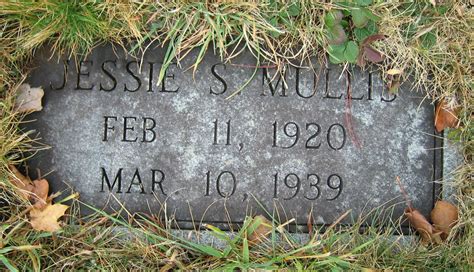 Jessie Shumate Mullis 1920 1939 Find A Grave Gedenkplek