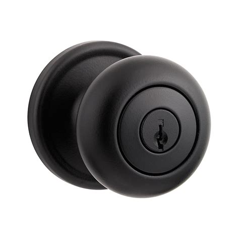 Shop Kwikset Signature Hancock Iron Black Keyed Entry Door Knob at Lowes.com