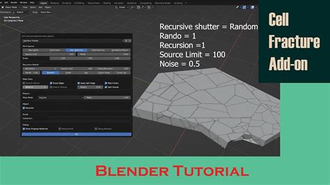 Free Add Ons For Blender How To Use Cell Fracture Add On In Blender