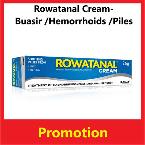 Rowatanal Cream 26g To Treat Buasir Haemorrhoids Piles Lazada