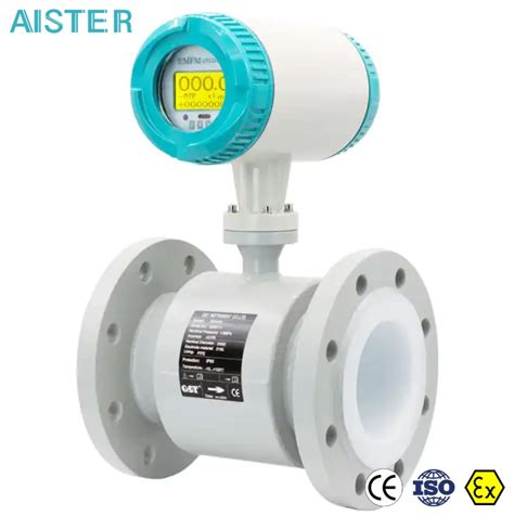 Digital OLED Display Liquid Waste Water 4 20mA RS485 Water Flow Meter