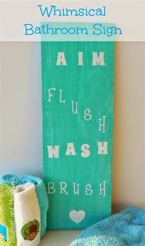 Whimsical DIY Bathroom Sign - Meatloaf and Melodrama