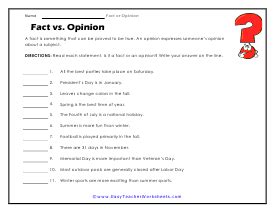 Activities To Teach Fact Vs Opinion Teaching With A Mountain View