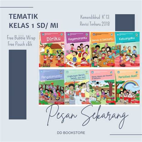 Jual BUKU TEMATIK KELAS 1 SD TEMA 1 2 3 4 5 6 7 8 PAI DIKBUD K13