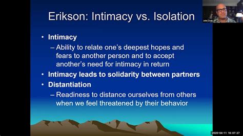 Erikson Intimacy Vs Isolation Youtube