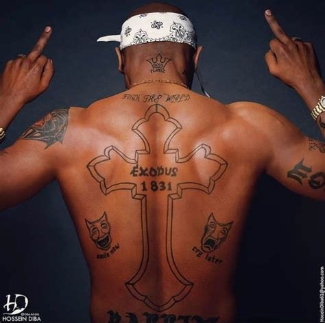 Tupac Cross Tattoo