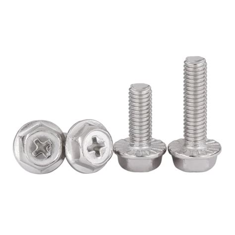 DIN 6921 Flange Washer Head Phillips Concave Stainless Steel Hex Bolt