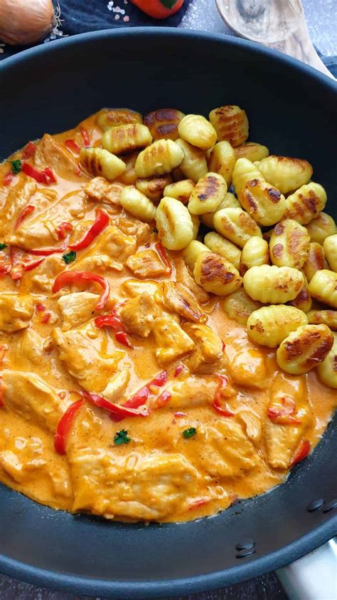 Paprika Sahne H Hnchen Mit Gnocchi Lydiasfoodblog