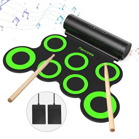 Buy Paxcess Electronic Drum Set Roll Up Drum Practice Pad Midi Drum