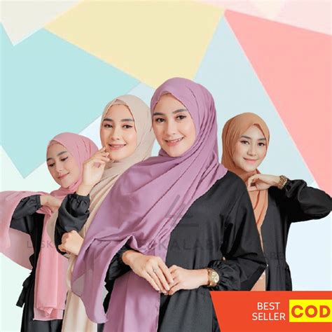 Pashmina Ceruty Baby Doll Premium X Kerudung Pasmina Cerutty