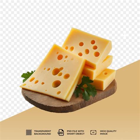 Psd Délicieux Morceaux De Fromage Isolés Sur Un Fond Transparent PSD