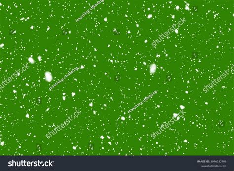 Snow Falling On Green Screen Background Stock Photo 2046532706 ...