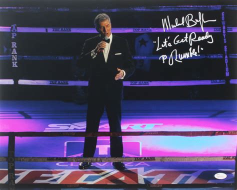 Michael Buffer Signed 16x20 Photo Inscribed "Let's Get Ready To Rumble ...