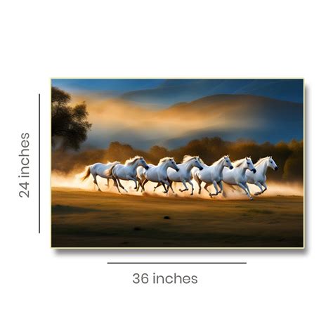 Running Horses Wall Decor In The Morning Sun 36 X 24 Inches Punam