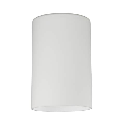 Satin White Cylinder Glass Shade Lipless With 1 58 Inch Fitter Gl1028c Destination Lighting