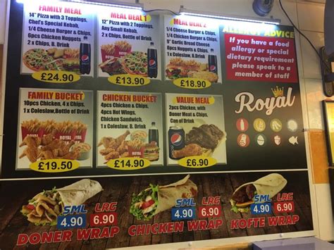 Menu At Royal Oak Kebab House Restaurant Coedpoeth