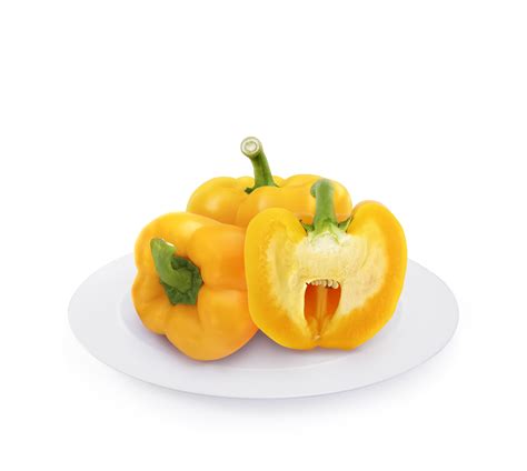 Sweet Pepper On Plate Transparent Background 42897461 Png