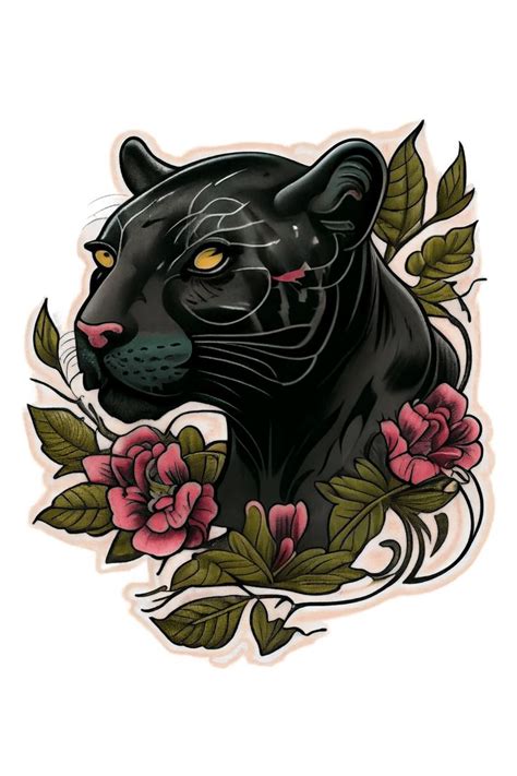 Black Panther Tattoo Ideas Poster For Sale By TourDePassion Panther