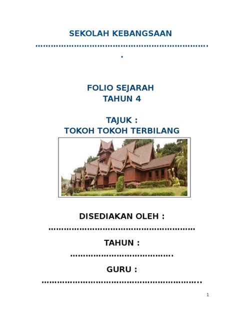 Contoh Folio Sejarah Tahun 4 Hailierthoffman