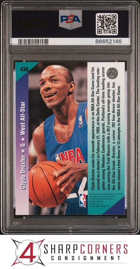 Upper Deck Clyde Drexler Hof Pop Psa K Ebay